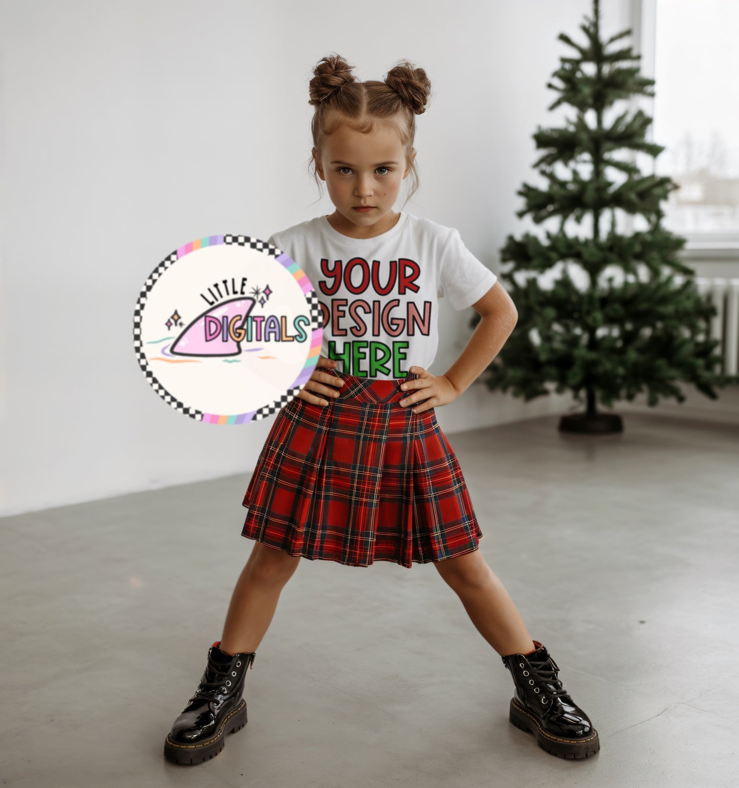 Plaid Skirt & Sass - Mock up