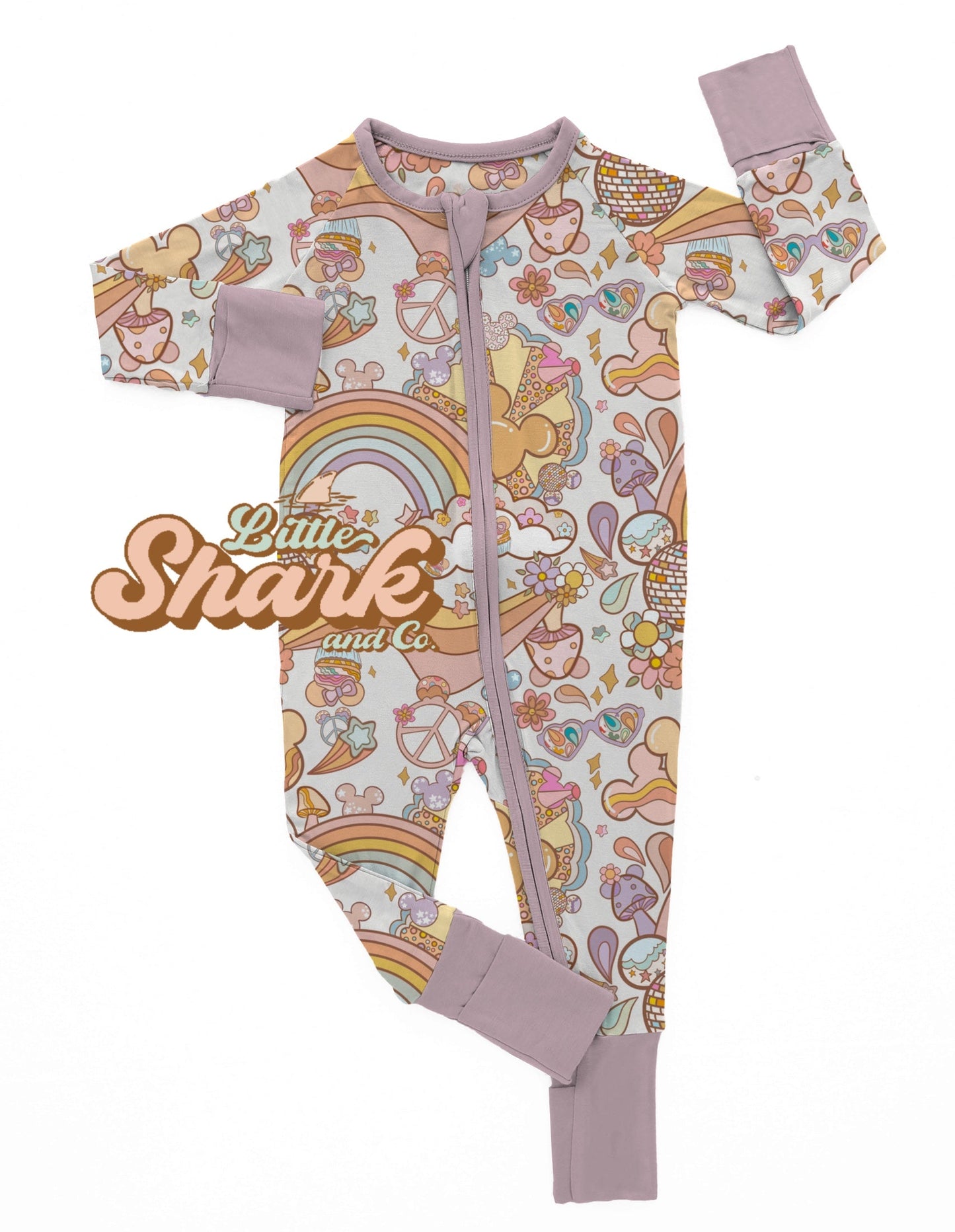 Groovy Magic Zip Up Bamboo Pajamas