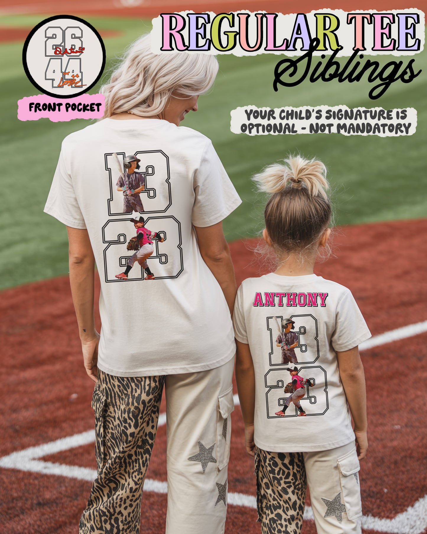 SIBLINGS Personalized Player Signature - Adult (regular length tee)