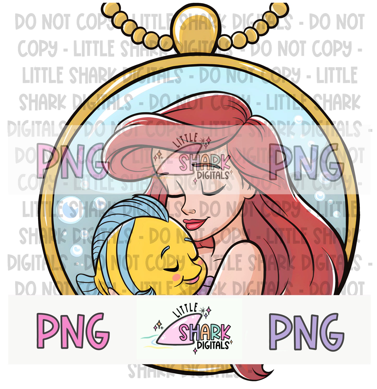 Mermaid Locket - PNG