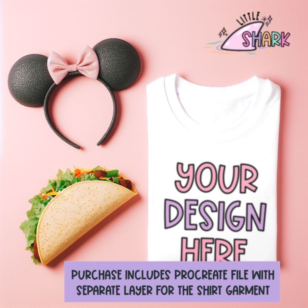 Realistic Snack Tee - Mock Up (Procreate)