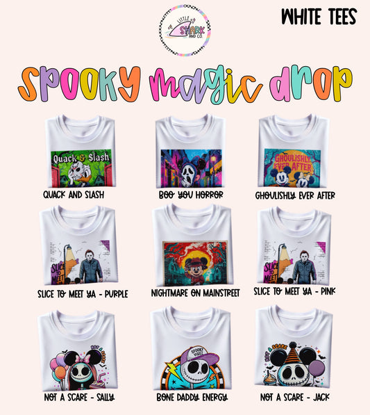 Spooky Magic Drop - White Tees