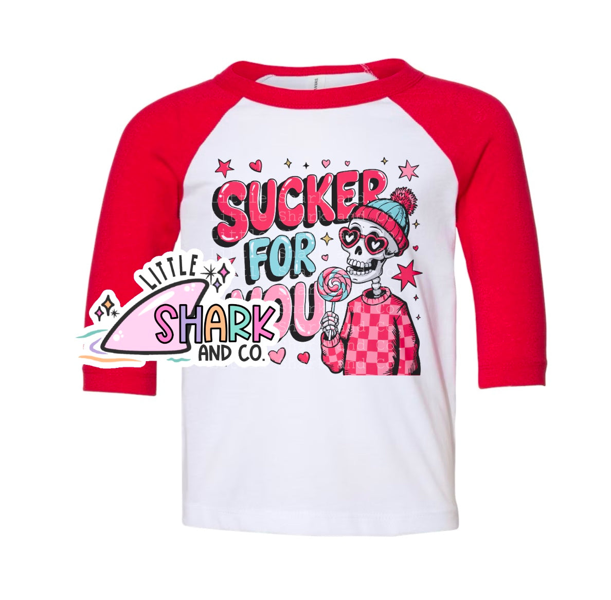 SUCKER for Skelly - 4T (Raglan Tee)