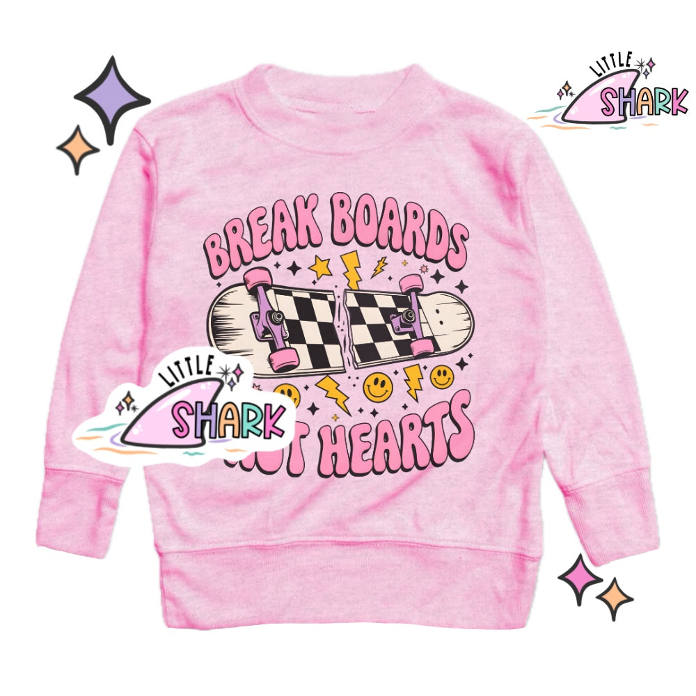 Break Boards Not Hearts -  Youth Small Lightweight Sweatshirt (RTS)