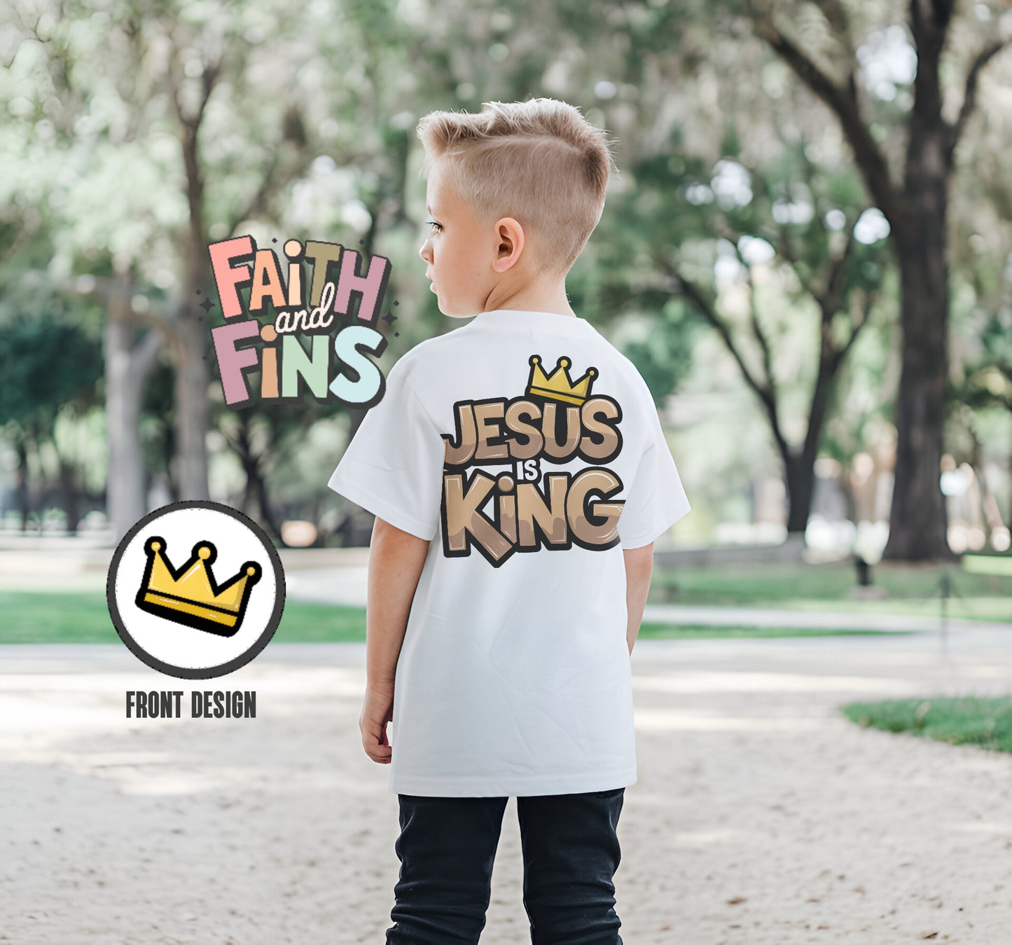 Jesus is King - White Tees