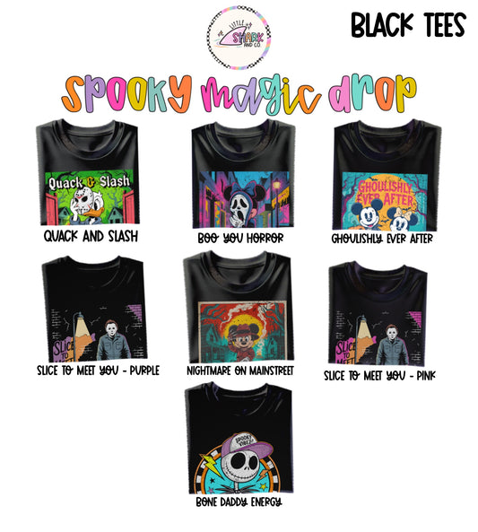 Spooky Magic Drop - Black Tees