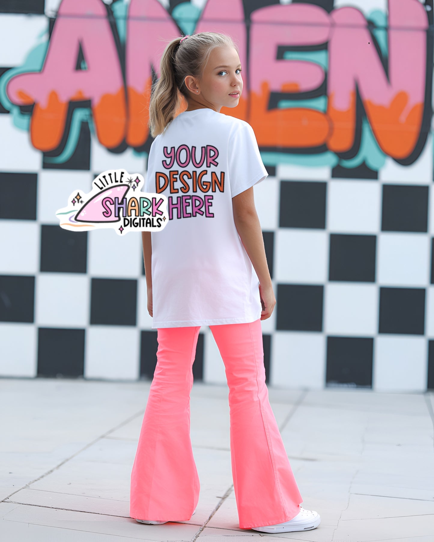 Teen Girl back design - Mock up
