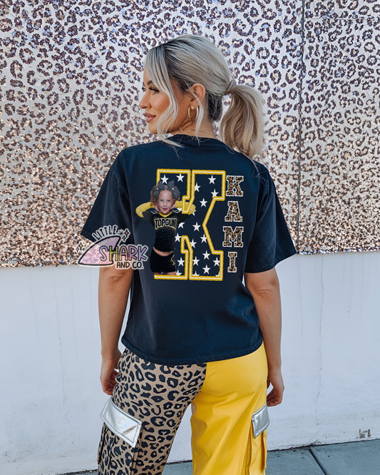 Girly Sports Initial - Women’s Boxy Crop