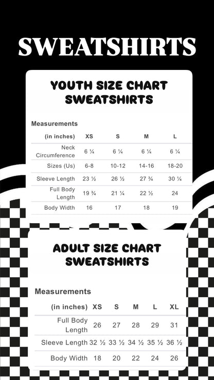 Youth Large - BLEACHED Sweatshirt -  (You Pick LS DESIGN) - RTS