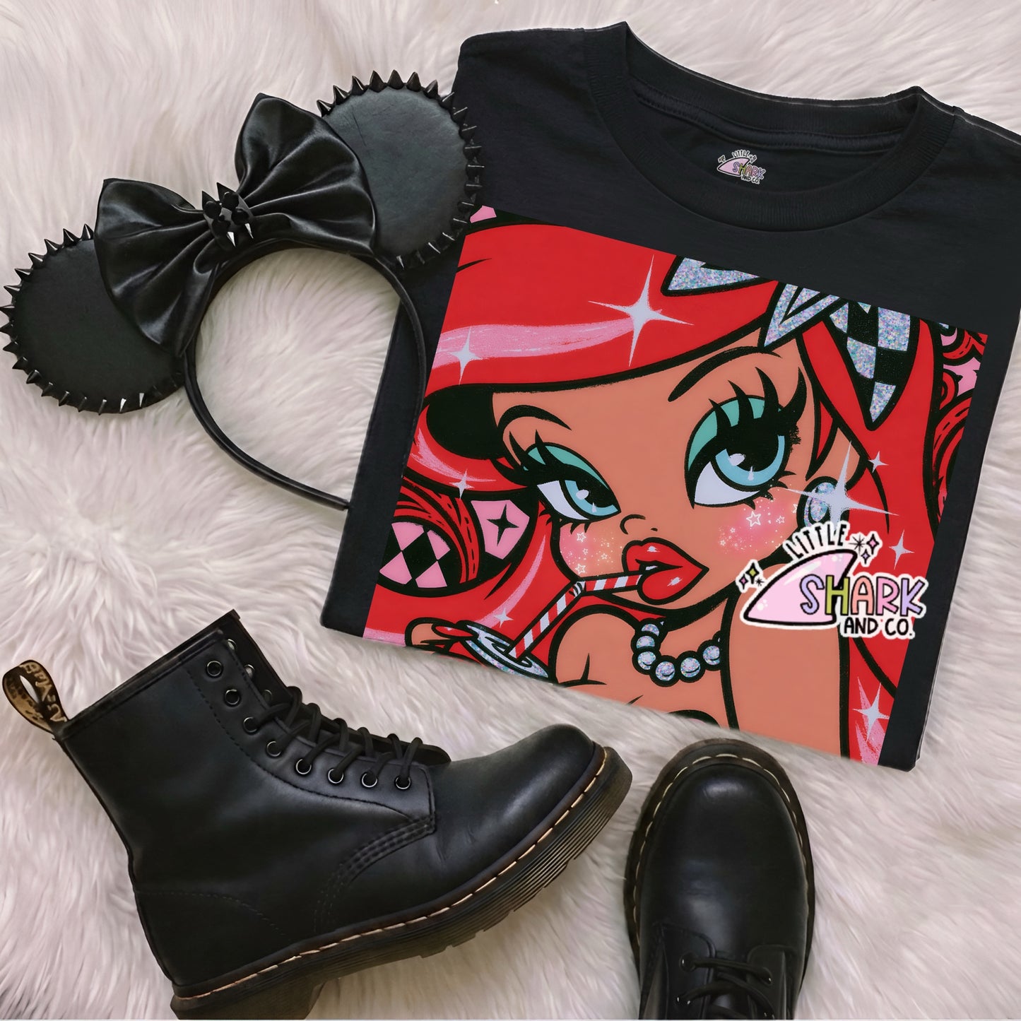 Soda Mermaid - Black Tees