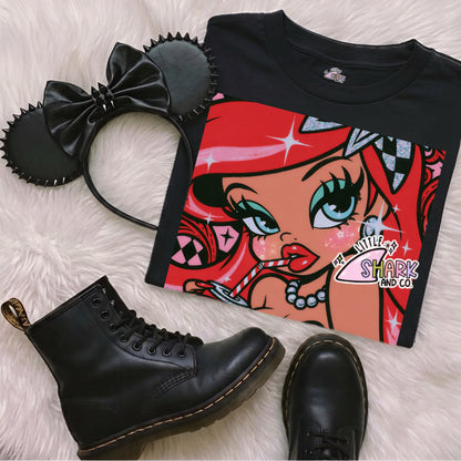Soda Mermaid - Black Tees
