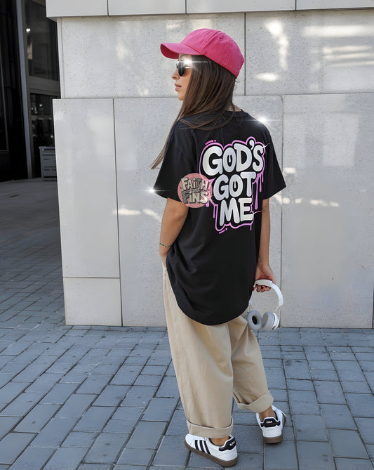 God’s Got Me (Pink)  - Black Tees