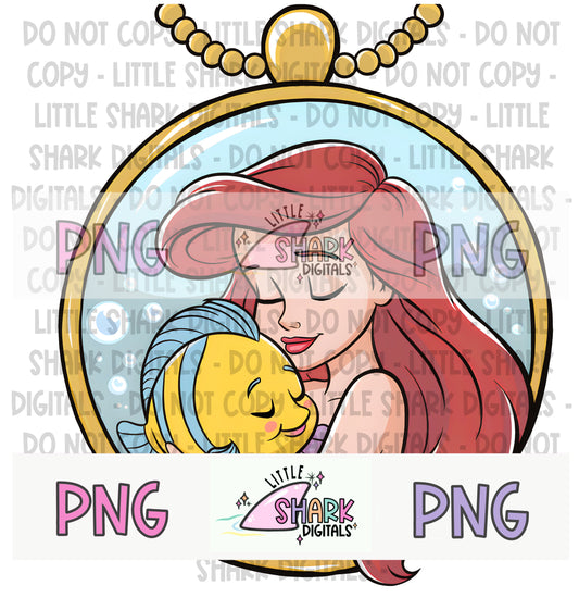 Mermaid  Locket - PNG
