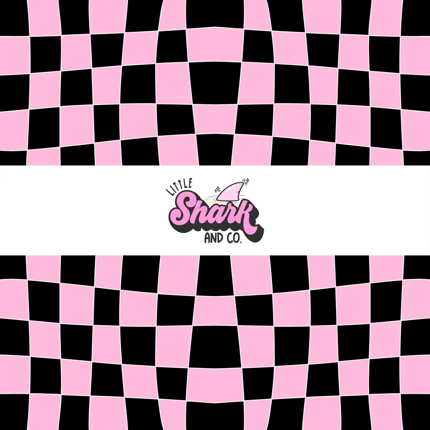 Pink and Black Wavy Checkered - Pattern