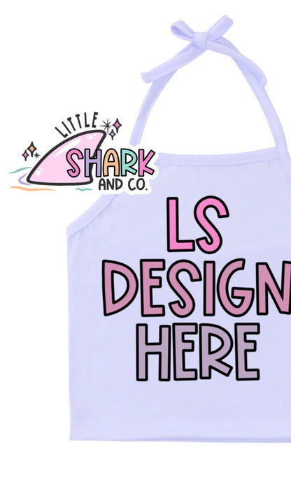 HALTER TOPS (White & Lavender) - You pick LS design