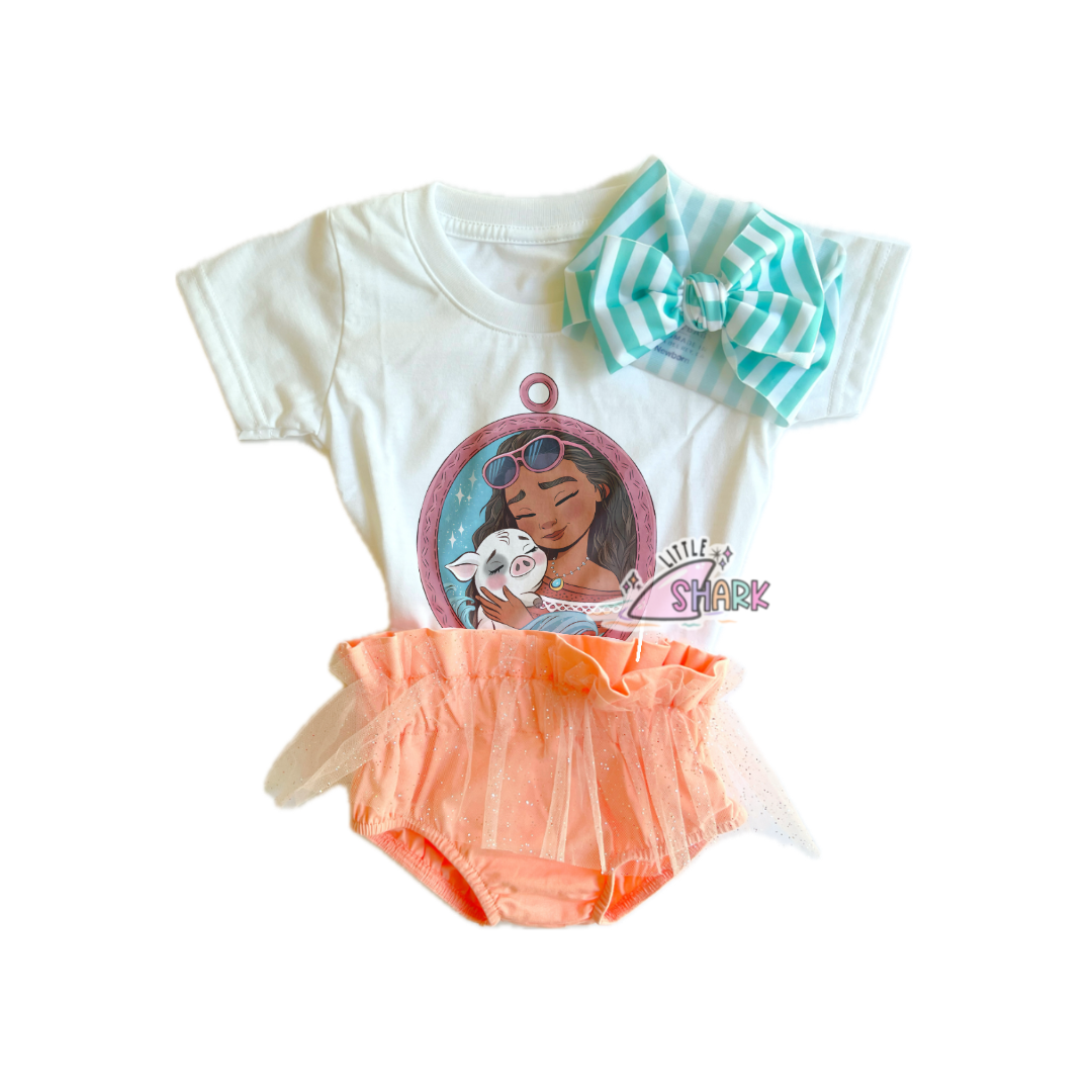 Hawaiian Princess Locket - 2T (RTS)